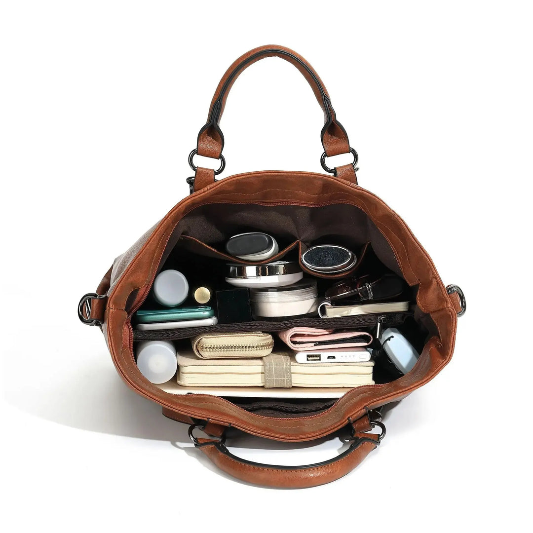 Heidi-Mode | Vintage Tote Tasche für Frauen Große Kapazität Handtasche Designer Handtasche Vintage Umhängetasche Marken Handtasche