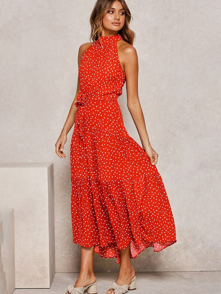 Sommerkleid mit Polka-Dot-Print