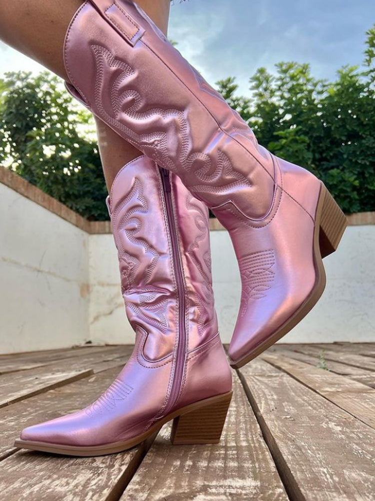 Heidi-Mode | Legante Metallische Cowboystiefel