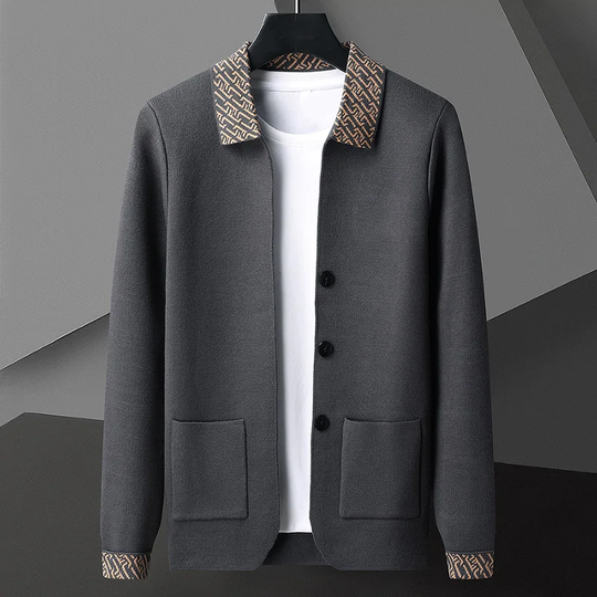 Heidi-Mode - Bequemer und stilvoller Winter Jacquard-Strick-Cardigan für Männer