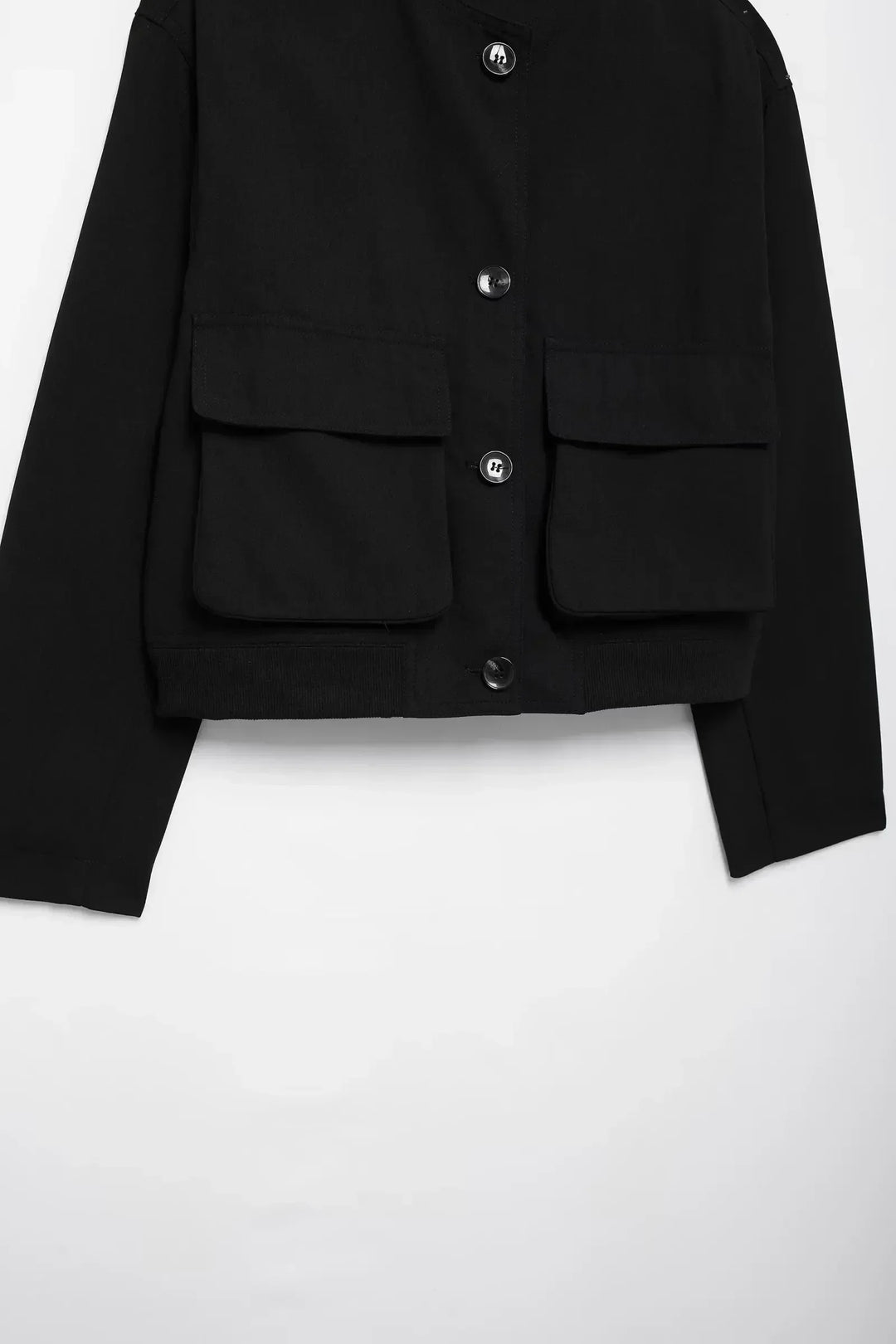 Heidi-Mode | Bomber Cropped Trend Schwarz