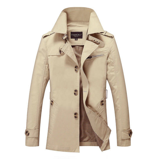 Heidi-Mode - Stylischer langer Herbst-Trenchcoat für Herren