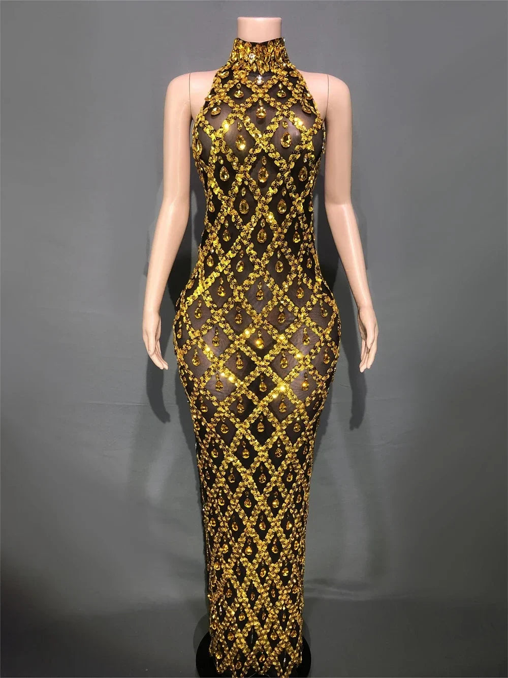 Heidi-Mode | Strass Netz Abend Ballkleid