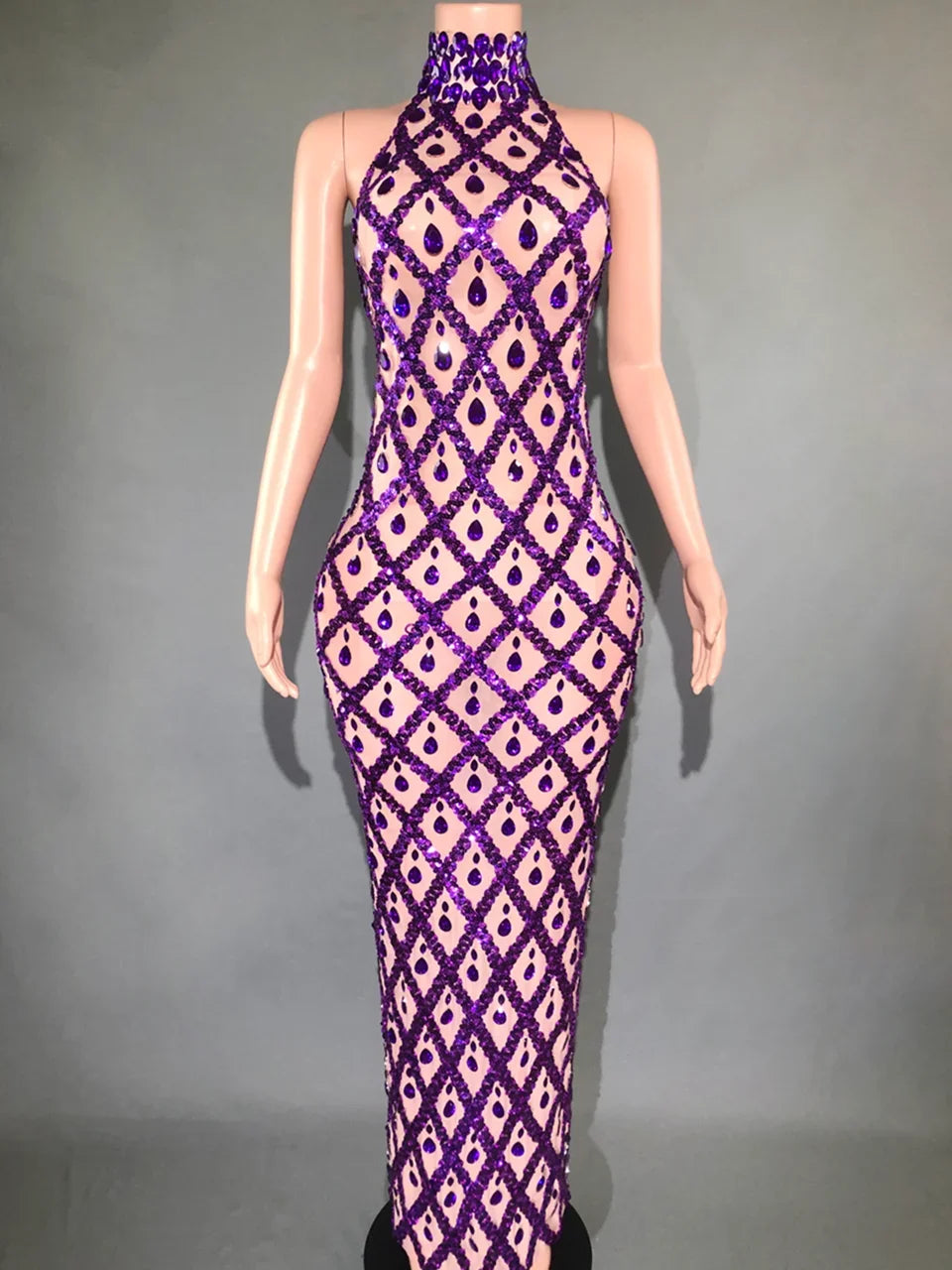 Heidi-Mode | Strass Netz Abend Ballkleid