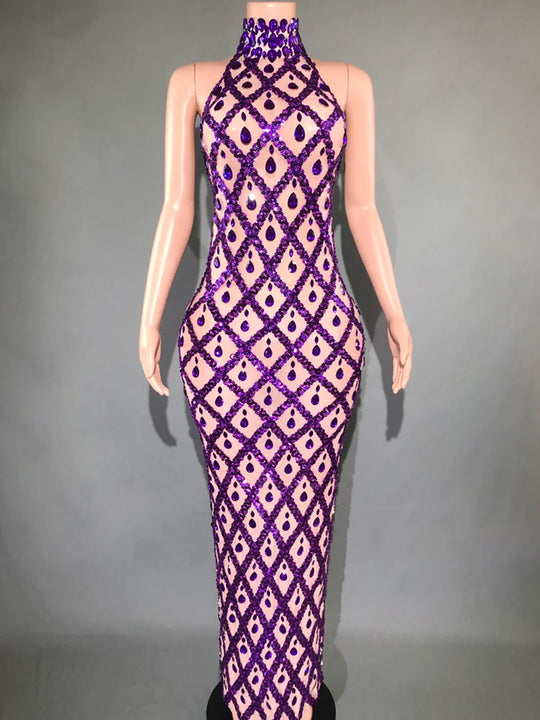 Heidi-Mode | Strass Netz Abend Ballkleid