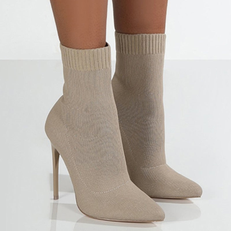 Heidi-Mode | Stiefel Damen Süße High-Heel Stiefeletten