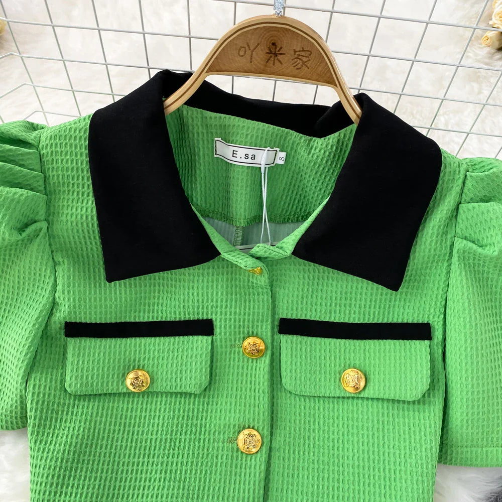 Heidi-Mode | Bubble Sleeve Rock Anzug