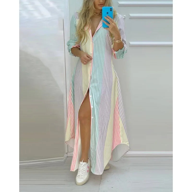 Heidi-Mode | Maxi Strandkleid mit Prints