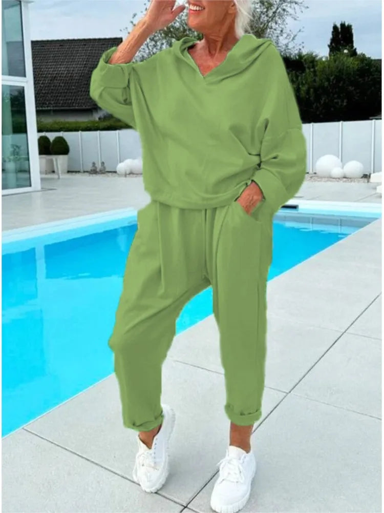 Heidi-Mode | Komfort Zweiteiliges Set Hoodie & Harembroek