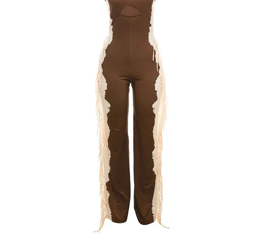 Heidi-Mode | Quaste Kontrast Stretch Latzhose