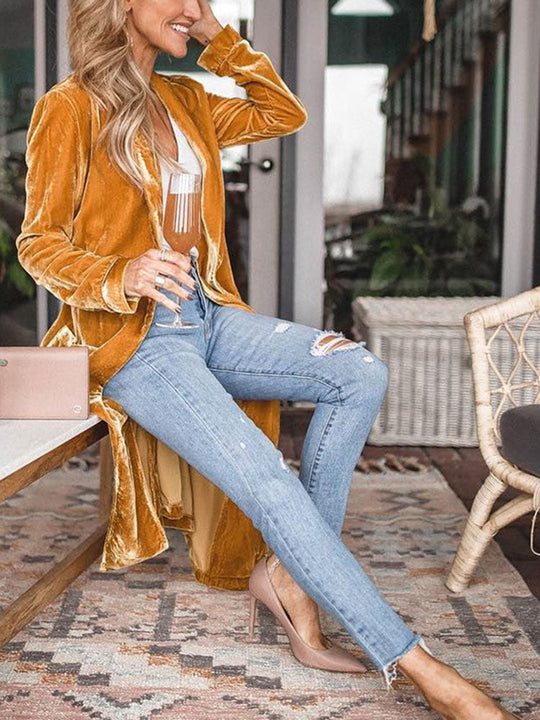 Heidi-Mode | Aufheiternde Samt Kimono Jacke My Way