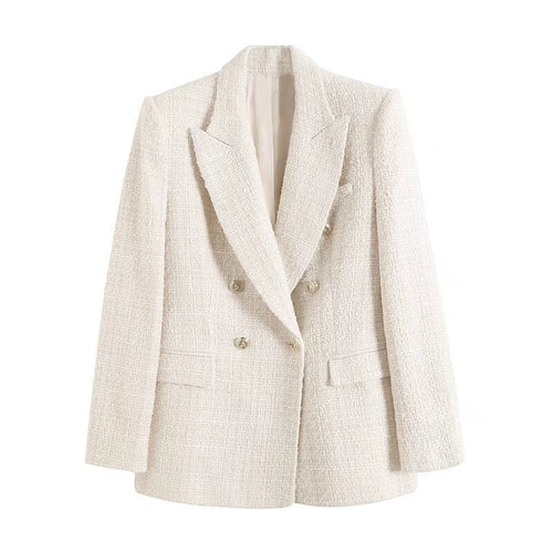 Désirée - Beiger Blazer mit Prägung für Damen