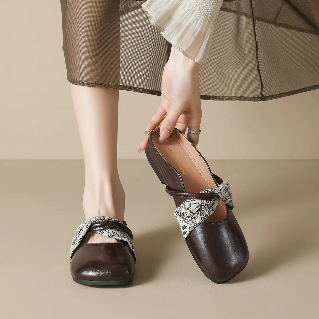 Heidi-Mode | Mules und Slipper Im Flachen Stil für Große Größen