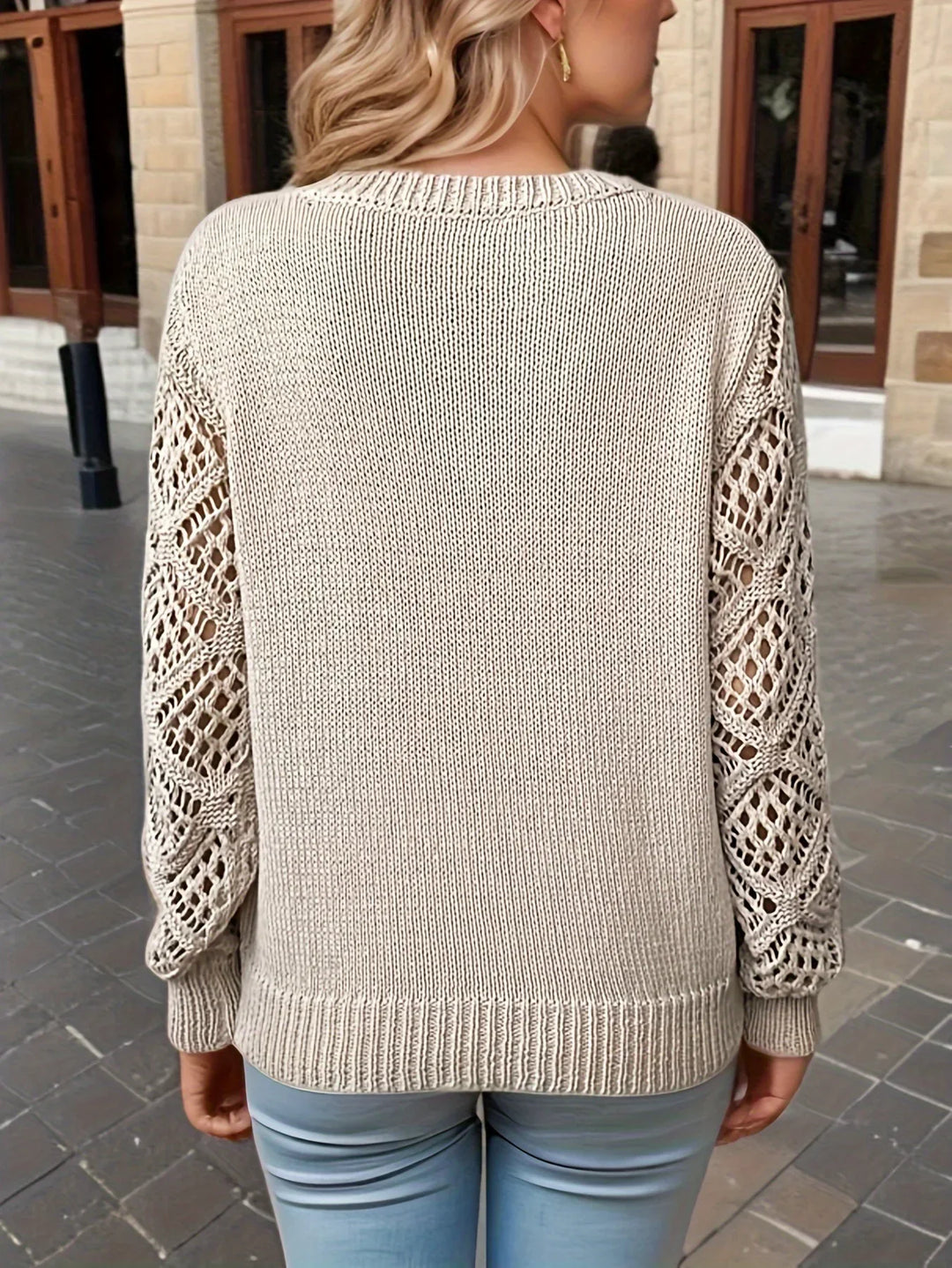 HeidiMode | Solid V-Ausschnitt Strickpullover