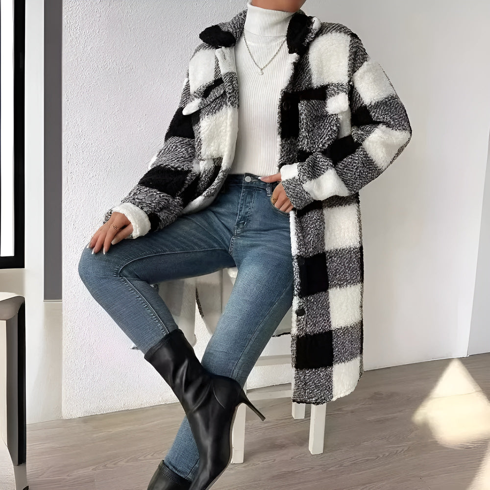 Heidi-Mode | Karierter Mantel für Damen