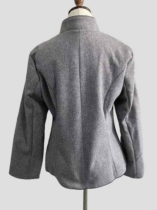 Heidi-Mode | Mehrknopf Damenjacke aus Wolle mit Farbkombination