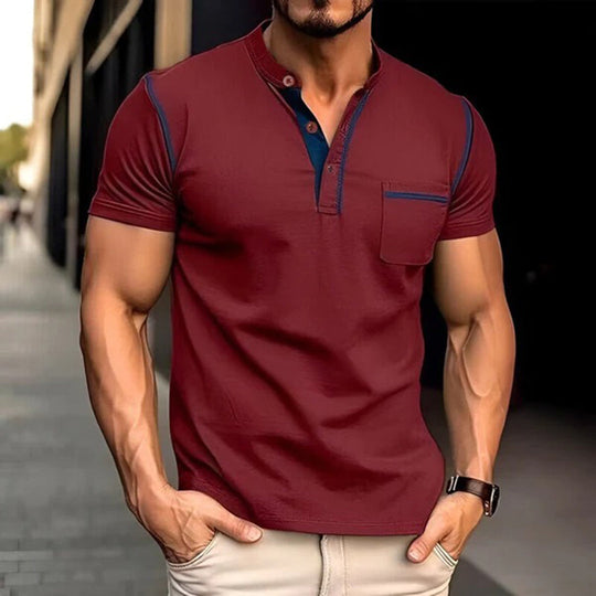 Heidi-Mode | Lässiges V-ausschnitt T-shirt mit Brusttasche