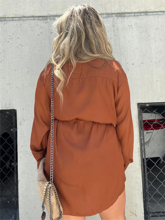 Kleid mit Satinüberzug - Sandra
