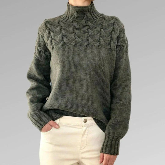 Heidi-Mode | Strickpullover mit Kragen für Damen