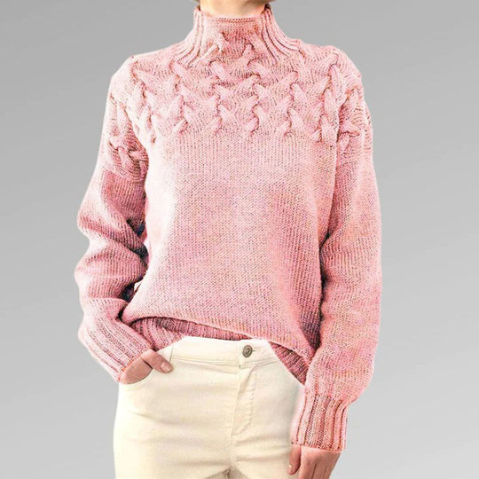 Strickpullover mit Kragen für Damen