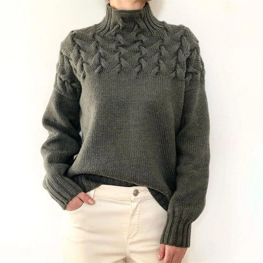 Heidi-Mode | Strickpullover mit Kragen für Damen