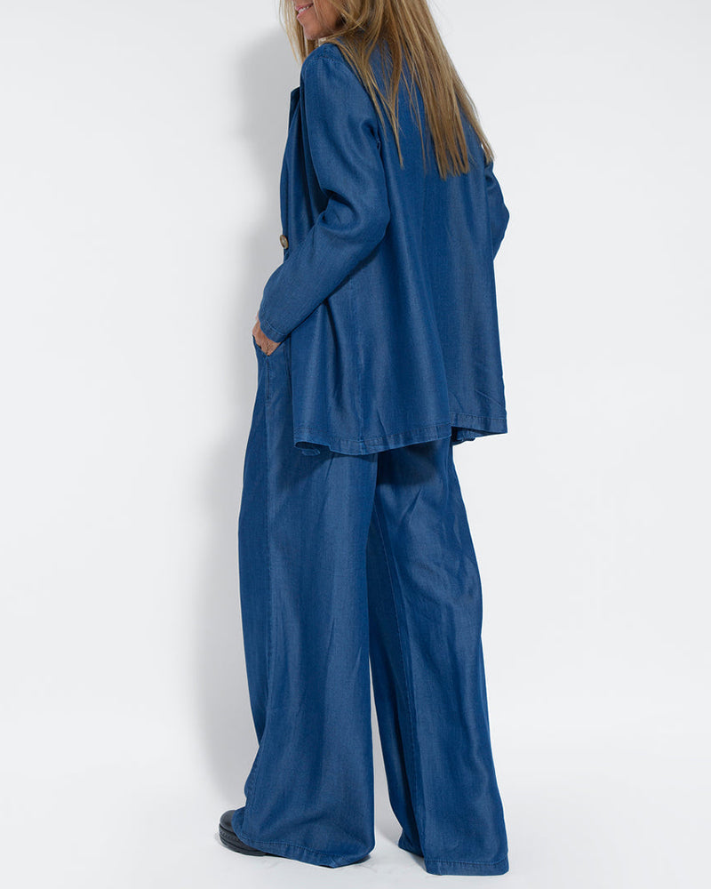 Heidi-Mode | Einfach, Elegant Set Bestehend aus Leinenweste und Breiten Hosen
