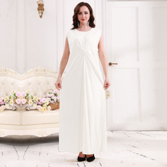 Heidi-Mode | Muslimische Frauen Abaya Unter Ohne Ärmel Satin Innen Slip Kleid Unterwäsche