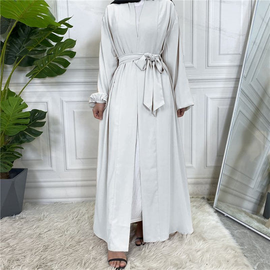 Heidi-Mode | mit Taschen 11 Farboptionen Kimono Strickjacke Offene Abaya Kleid für Muslime Frauen