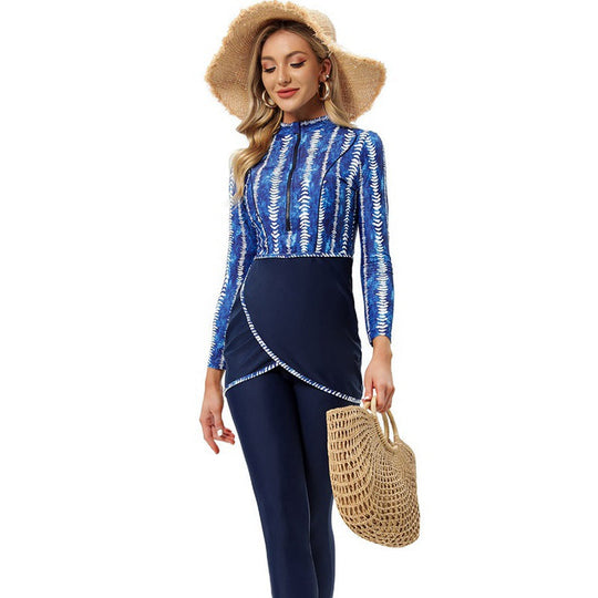 Heidi-Mode | 3 Stück Set Badebekleidung Badeanzug Burkini Badeshorts