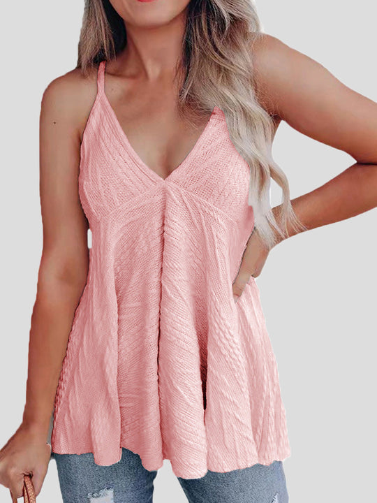 Heidi-Mode | Damen Tank Tops Lässig V-Ausschnitt Camisole Ohne Ärmel Tank Top