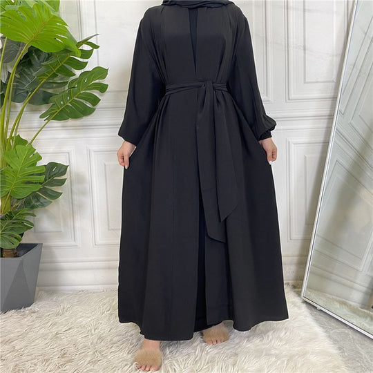 Heidi-Mode | mit Taschen 11 Farboptionen Kimono Strickjacke Offene Abaya Kleid für Muslime Frauen