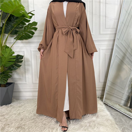 Heidi-Mode | mit Taschen 11 Farboptionen Kimono Strickjacke Offene Abaya Kleid für Muslime Frauen