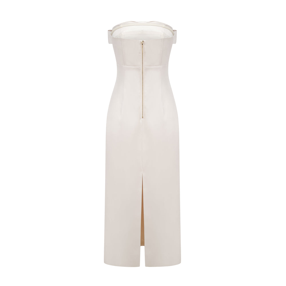 Heidi-Mode | Bogen Detail Off Shoulder Kleid