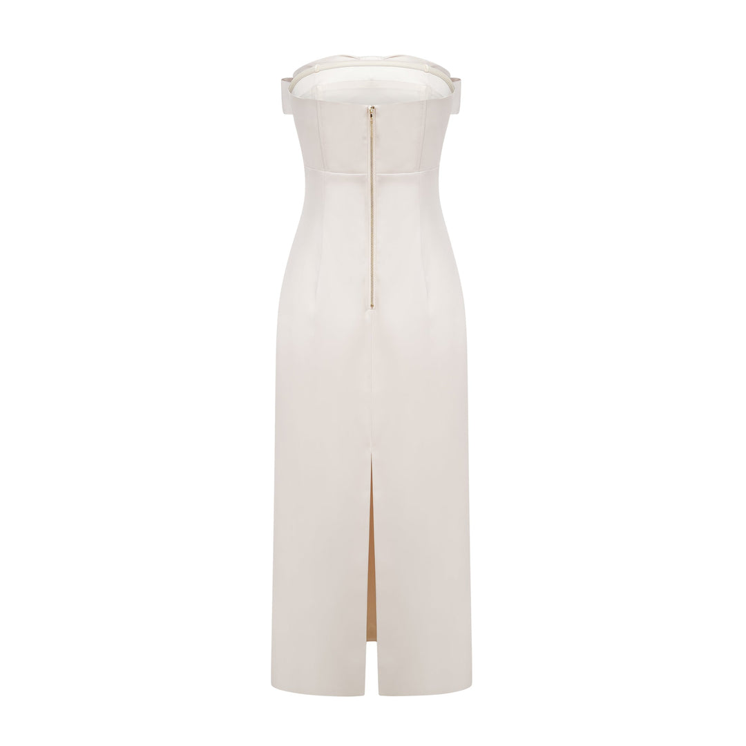 Heidi-Mode | Bogen Detail Off Shoulder Kleid