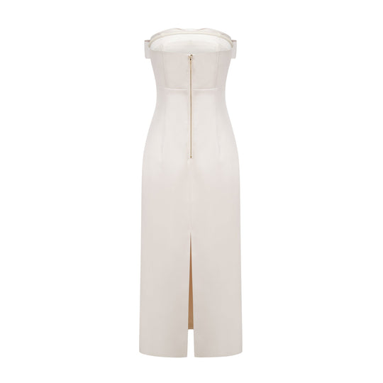 Heidi-Mode | Bogen Detail Off Shoulder Kleid