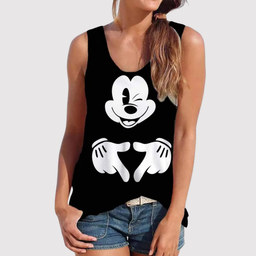 Heidi-Mode | Top mit Disney-Mickey-Maus-Druck