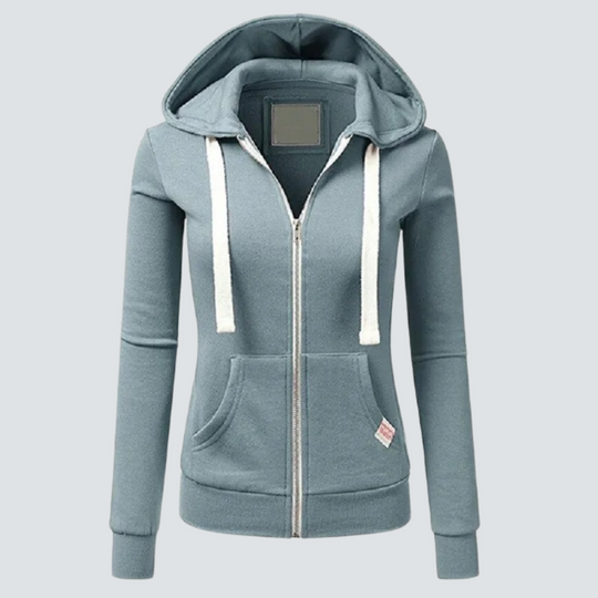 Heidi-Mode | Sweatshirt aus Wolle mit Kordelzug und Reißverschluss
