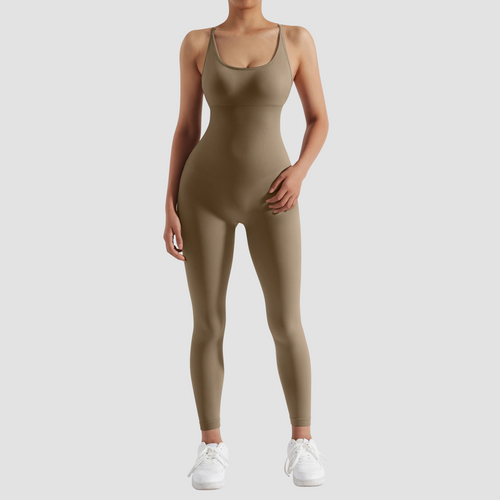 Rückenfreier Jumpsuit mit Riemchen