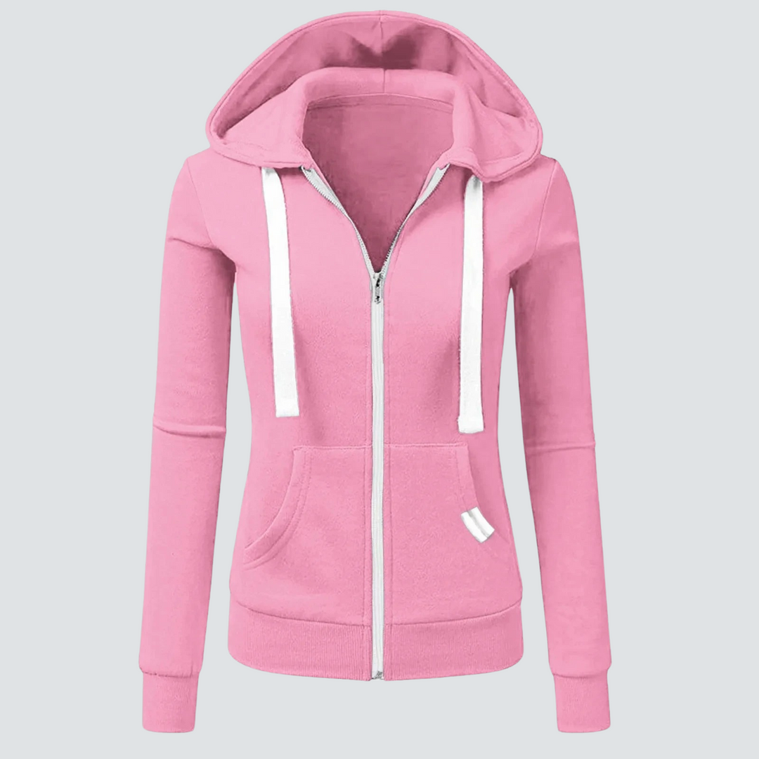 Heidi-Mode | Sweatshirt aus Wolle mit Kordelzug und Reißverschluss