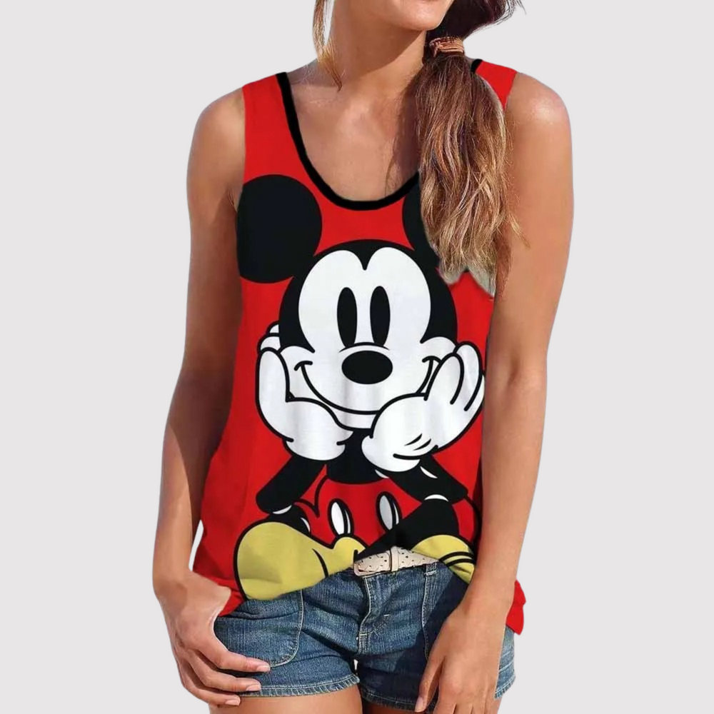 Heidi-Mode | Top mit Disney-Mickey-Maus-Druck