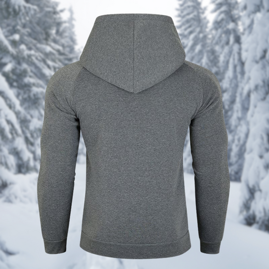 Herren Fleece-Kapuzenpullover mit Reißverschluss