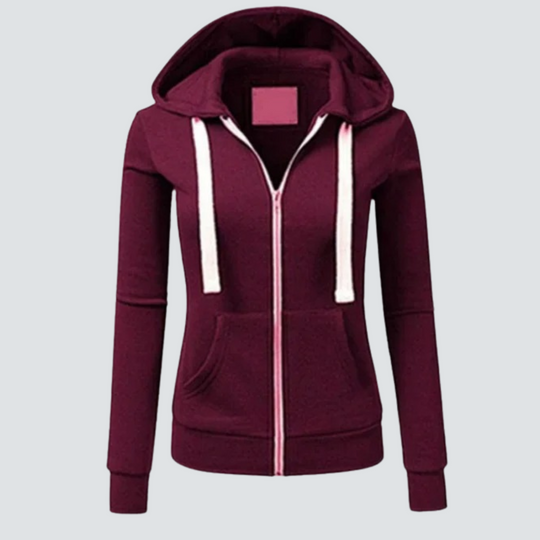 Heidi-Mode | Sweatshirt aus Wolle mit Kordelzug und Reißverschluss