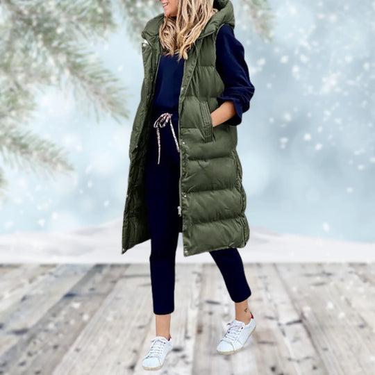 Heidi-Mode | Stylischer Armelloser Westenmantel mit Reißverschluss