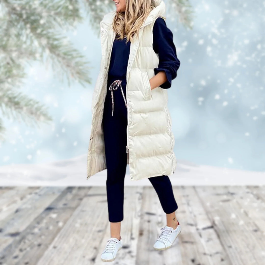 Heidi-Mode | Stylischer Armelloser Westenmantel mit Reißverschluss