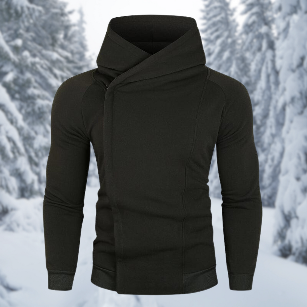 Herren Fleece-Kapuzenpullover mit Reißverschluss