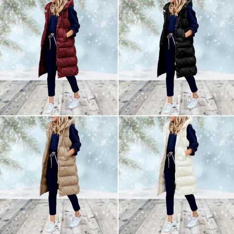 Heidi-Mode | Stylischer Armelloser Westenmantel mit Reißverschluss