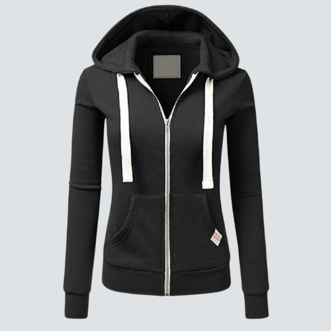 Heidi-Mode | Sweatshirt aus Wolle mit Kordelzug und Reißverschluss
