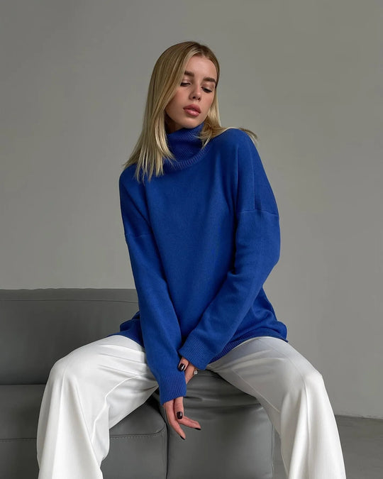 HeidiMode - Rollkragenpullover mit Schlitz