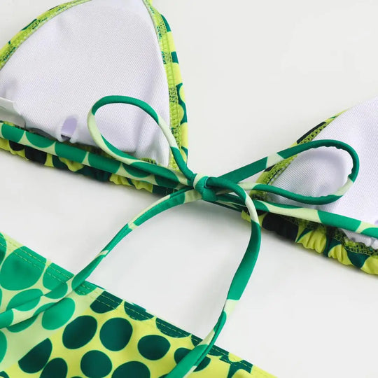 Heidi-Mode | Dot Prin Bikini, Mini Rock, Kopfbedeckung 4 Stück Satzs