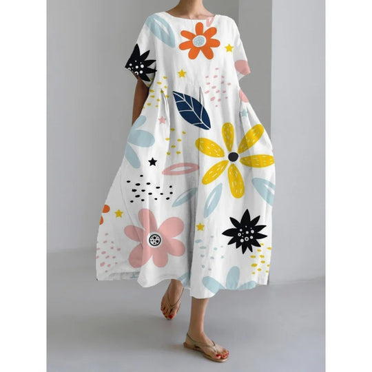 Premium bedrucktes Maxikleid